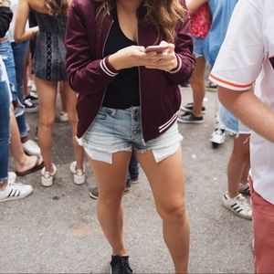 AMERICAN EAGLE HIGH RISE DENIM SHORTS